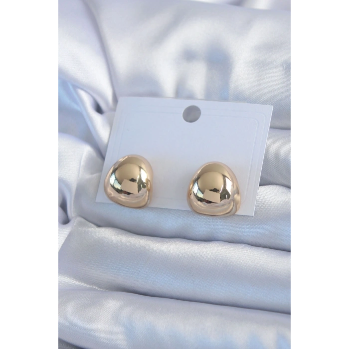 Gold Renk Pirinç Kadın Küpe