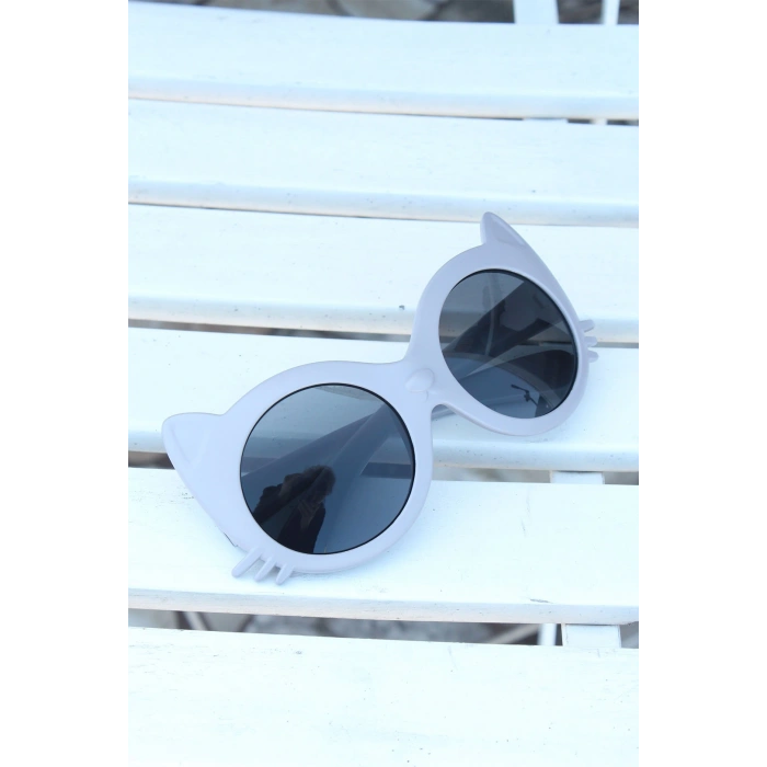 Gri Renk Kedi Model Çocuk Gözlüğü