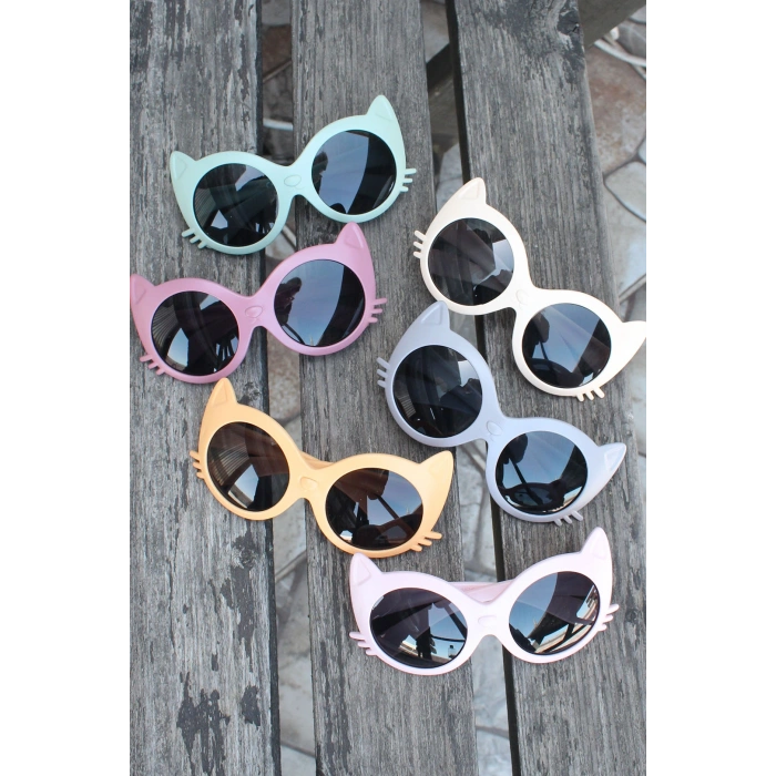 Gri Renk Kedi Model Çocuk Gözlüğü