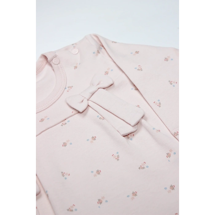 Grow İn Love 2Li Bebe Takım 14102 Pembe Ekru