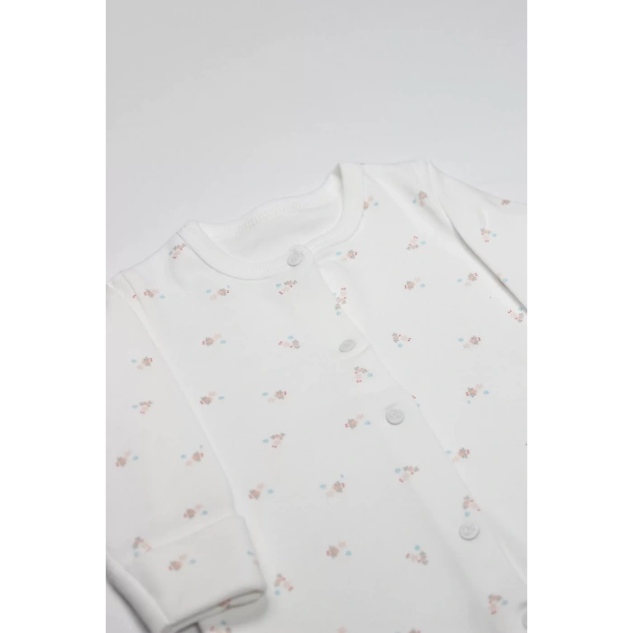 Grow İn Love Bebe Tulum 15103 Pembe Ekru