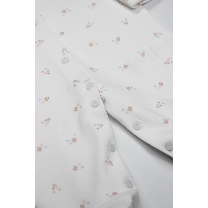 Grow İn Love Bebe Tulum 15103 Pembe Ekru