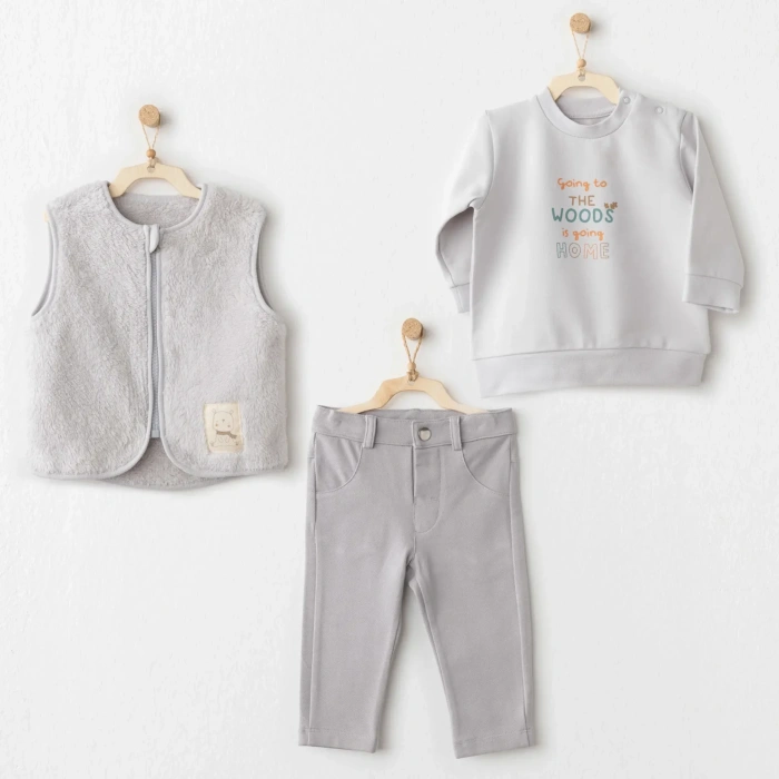 Hello Autumn 3Lü Takım Grey