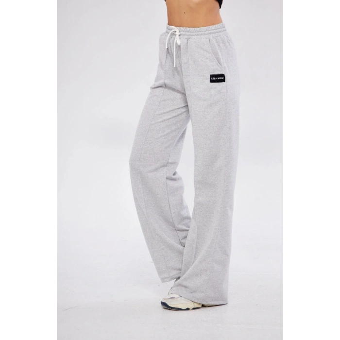 İki iplik Bol Paça Eşofman Pantalon - Gri