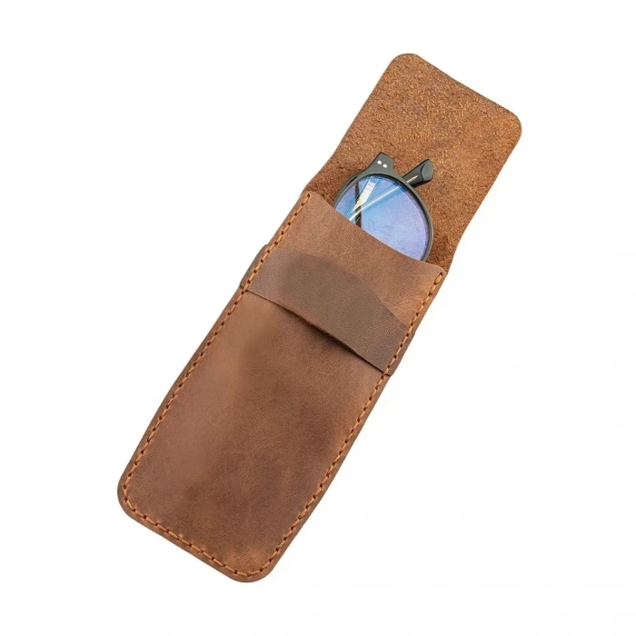 İsme Özel Çok Amaçlı Aksesuar Kılıfı - %100 Rainbow Deri - AK01002 - Camel