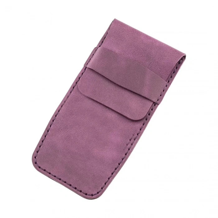 İsme Özel Çok Amaçlı Aksesuar Kılıfı - %100 Rainbow Deri - AK01002 - Mor
