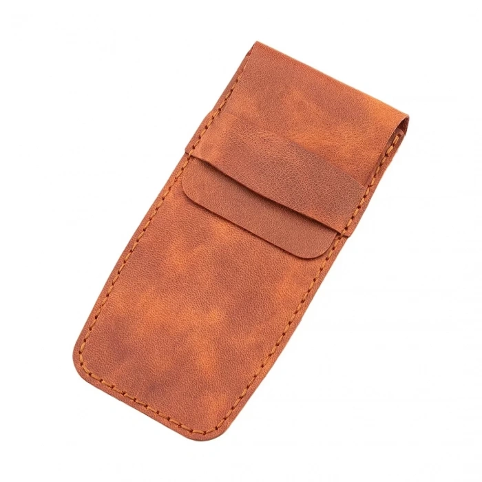 İsme Özel Çok Amaçlı Aksesuar Kılıfı - %100 Rainbow Deri - AK01002 - Tobacco