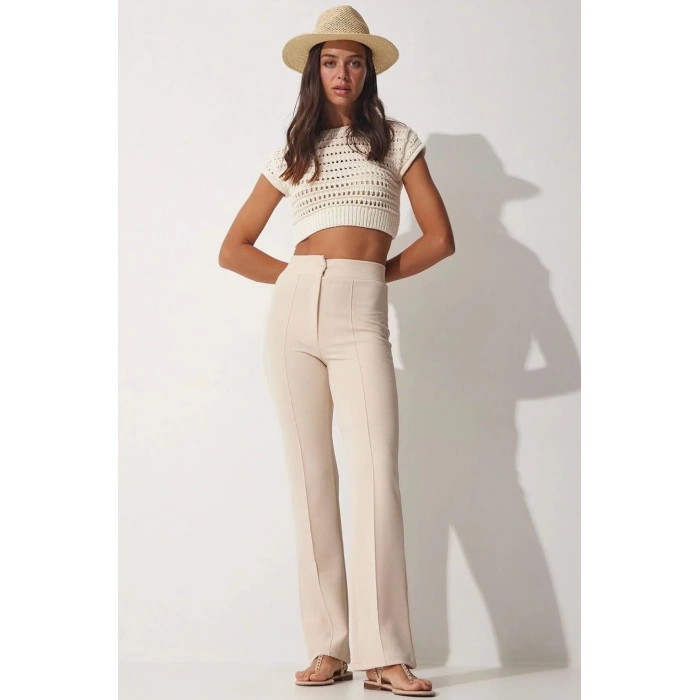 İthal krep kumaş palazzo pantolon