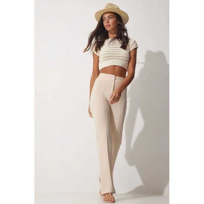 İthal krep kumaş palazzo pantolon