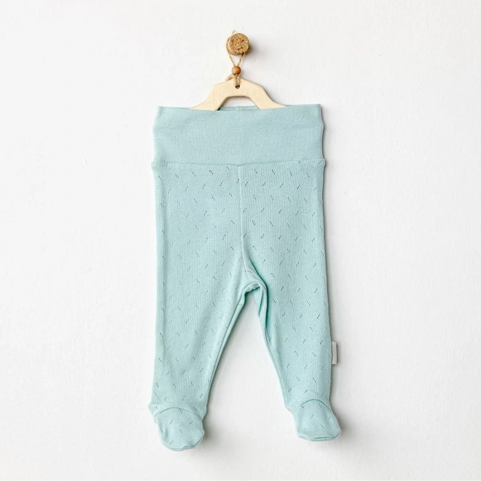 Jacquard Patikli Bebek Pantolon Green