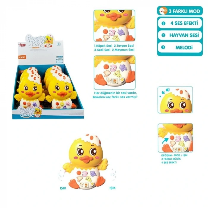 Jlg-855-144A Işikli Ve Müzi̇kli̇ Ördek Bebek  - 1  Adet Idır