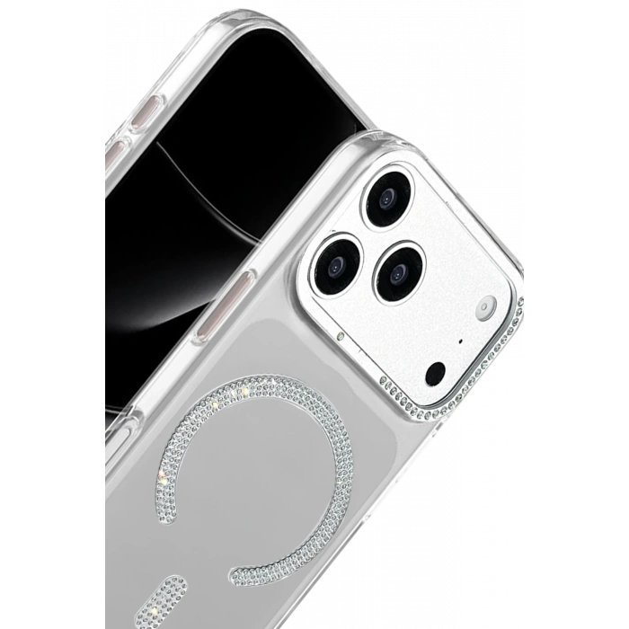 Joko Apple iPhone 17 Pro Tash Diamond Magsafe Kapak - Beyaz