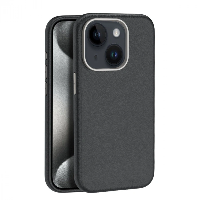 Joko iPhone 15 Kılıf Wonder Deri Magsafe Kapak - Siyah