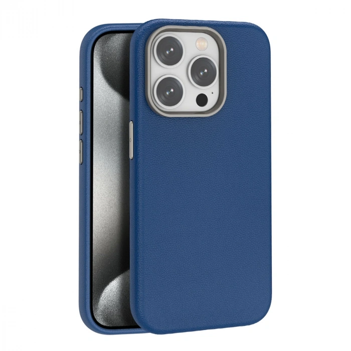 Joko iPhone 15 Pro Kılıf Wonder Deri Magsafe Kapak - Lacivert
