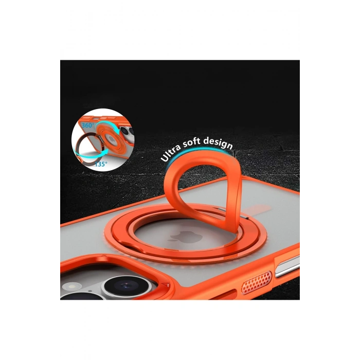 Joko iPhone 16 Banza Magsafe Standlı Kapak - Turuncu