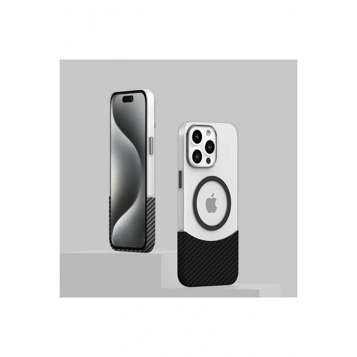 Joko iPhone 16 Pro Carbon Puzzle Magsafe Kapak - Gri