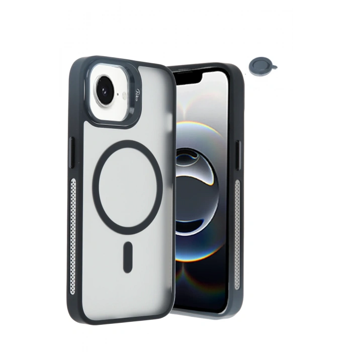 Joko iPhone 16E Flet Lens Magsafe Kapak - Siyah