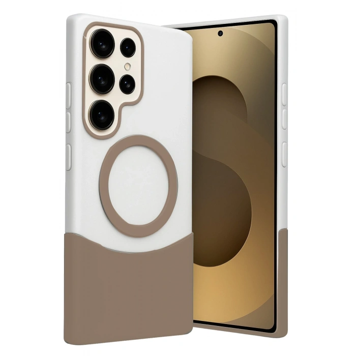 Joko Samsung Galaxy S24 Ultra Velar Magsafe Kapak - Çöl Titanyum