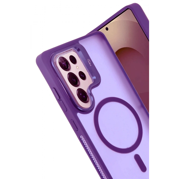 Joko Samsung Galaxy S25 Ultra Flet Lens Magsafe Kapak - Derin Mor