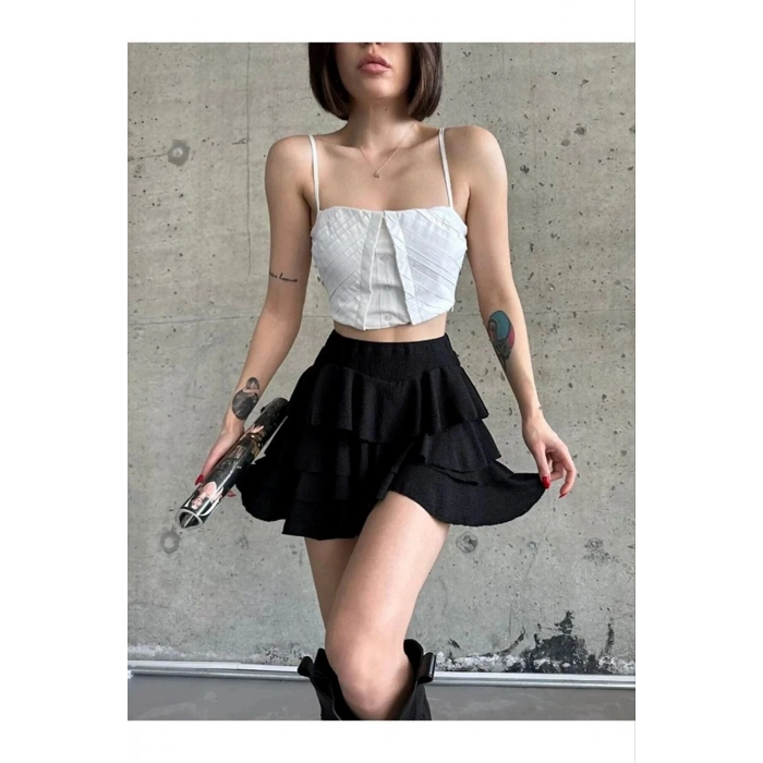 Kadın Mykonos Basic Etek - Siyah