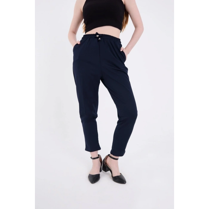 Kadın Tam Kalıp Basic Eşofman Pantolon - Lacivert