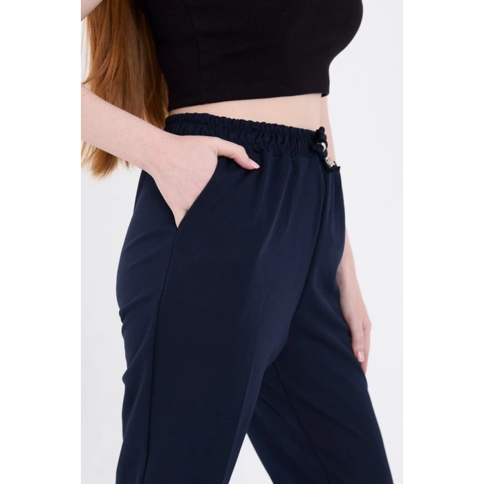 Kadın Tam Kalıp Basic Eşofman Pantolon - Lacivert