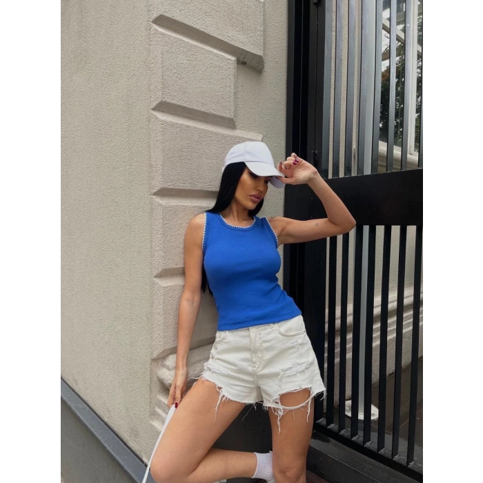 Kaşkorse kumaş bluz