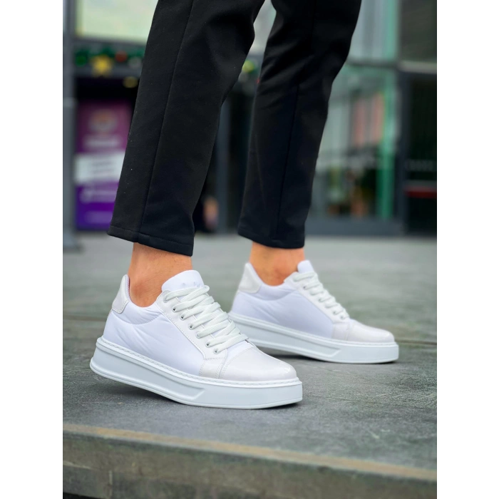 KB-X46 Kuback Beyaz Rugan Yüksek Beyaz Taban Günlük Spor Ayakkabı