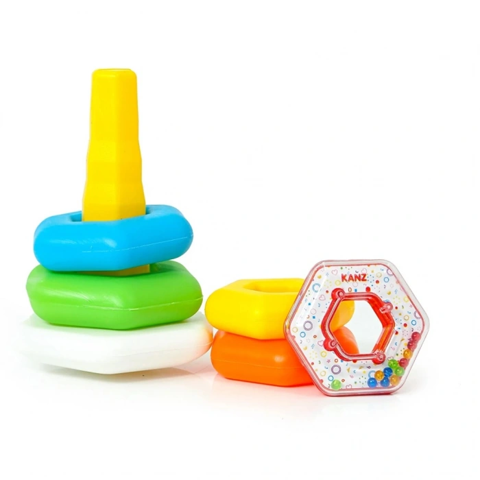 Kiki Renkli Altıgen Halkalar Çıngıraklı AE-1510