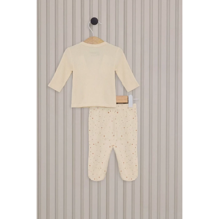 Kız Bebek 5Li Zıbın Seti  Krem