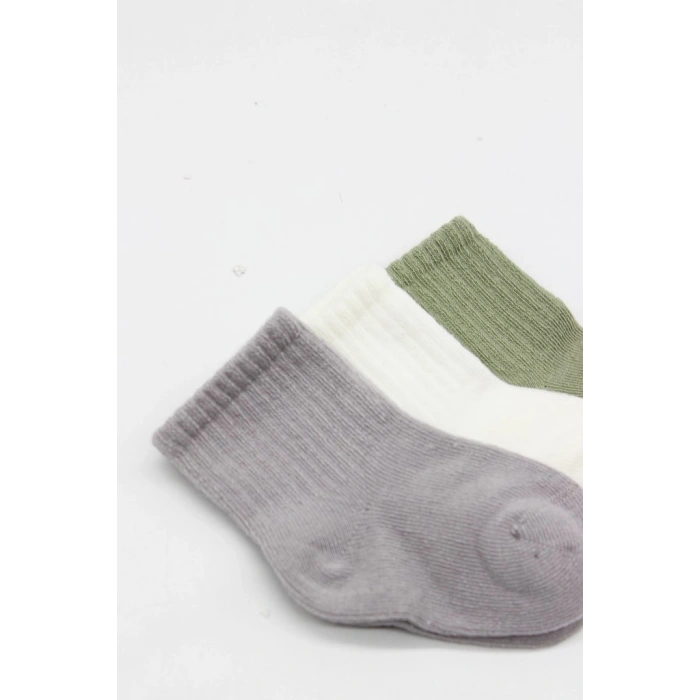 Koala Boy 3lü Penye Soket Çorap 10133 Gri