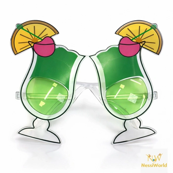 Kokteyl Bardak Parti Gözlüğü Yeşil Renk