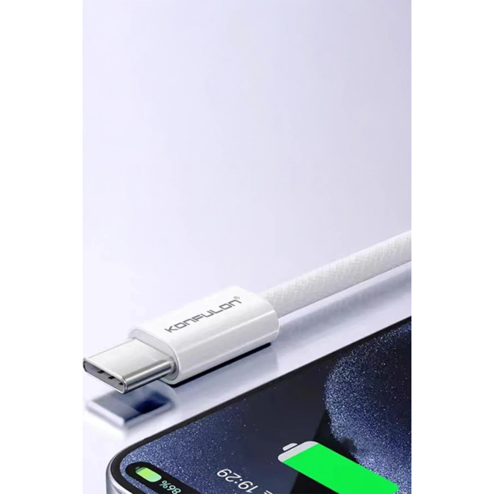 Konfulon DC82 1M 60W Type-C to Type-C  PD Hızlı Şarj Kablo - Beyaz