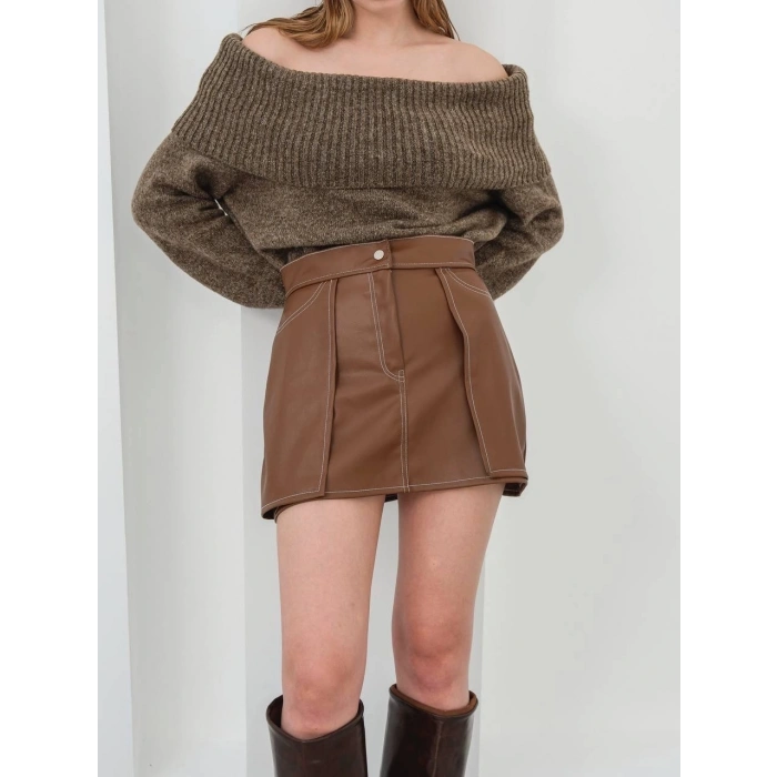 Kontrast deri etek kahve w260015