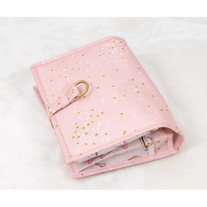 Kullanımı Kolay Desenli Alt Bakım Çantası (Pembe)