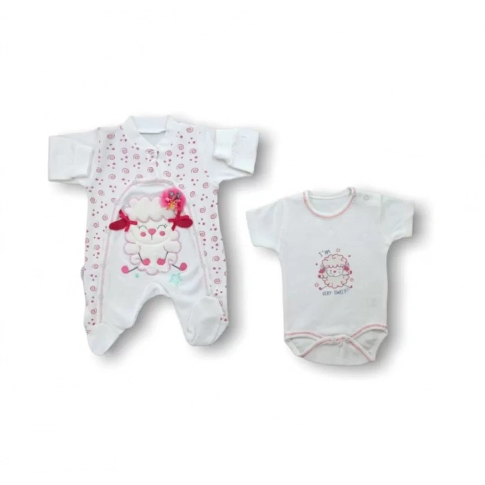 Kuzucuk Nakışlı  5Li Zıbın Takımı Hastane Çıkışı Ekru