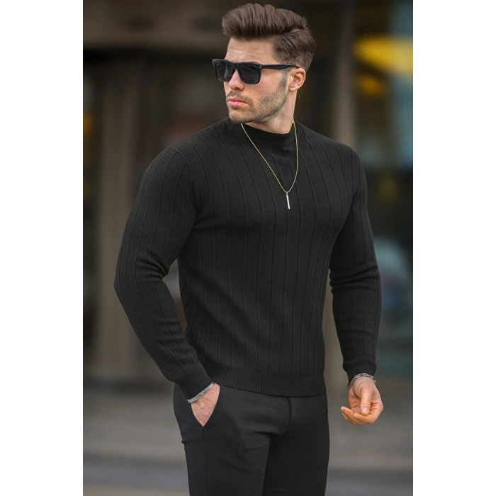 LCW CASUAL erkek geniş kalıp premium kalite kışlık tarz bisiklet yaka oversize triko kazak