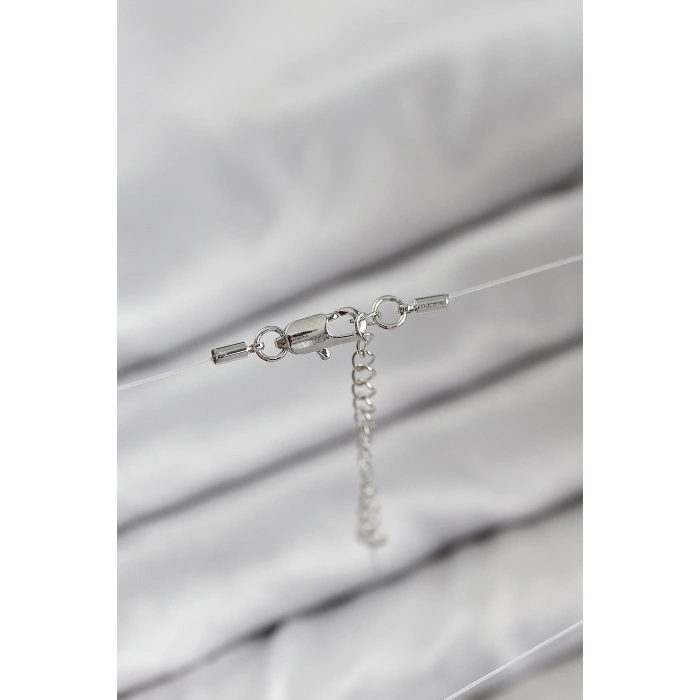 Misineli Yıldız Model Gümüş Renk Hayalet Kolye