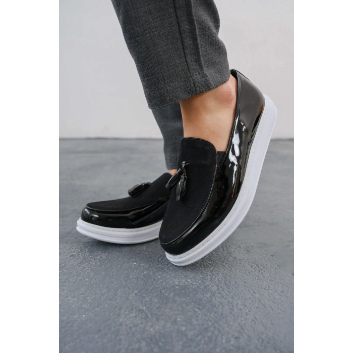 MN002 - RBT Loafer Verniciata Erkek Ayakkabı SIYAH