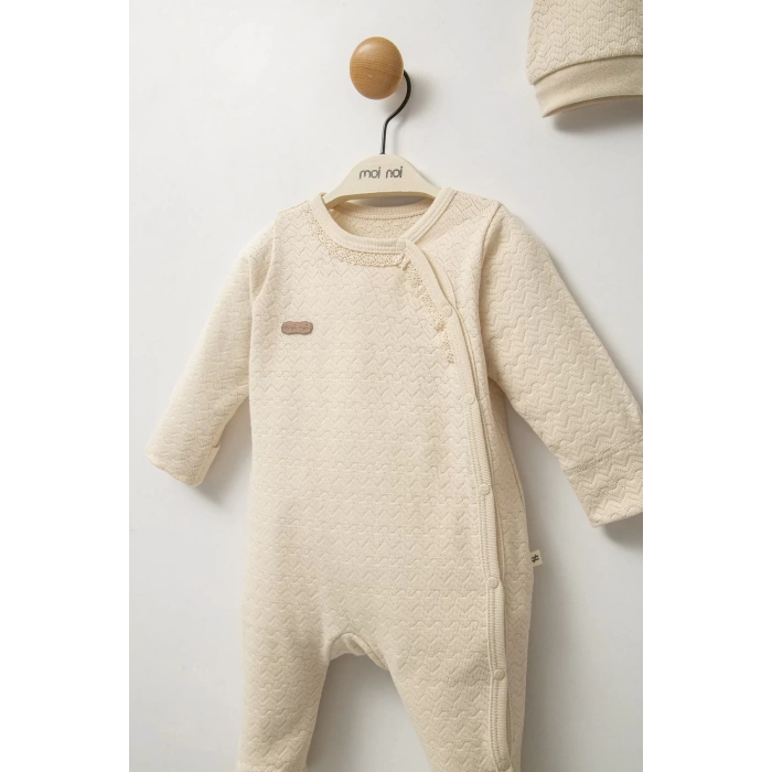 Moi Noi Şapkalı Tulum Mnb1248 Bej