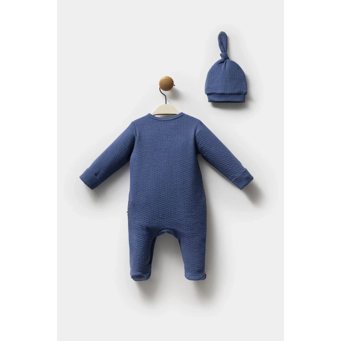 Moi Noi Şapkalı Tulum Mnb1251 Navy Blue