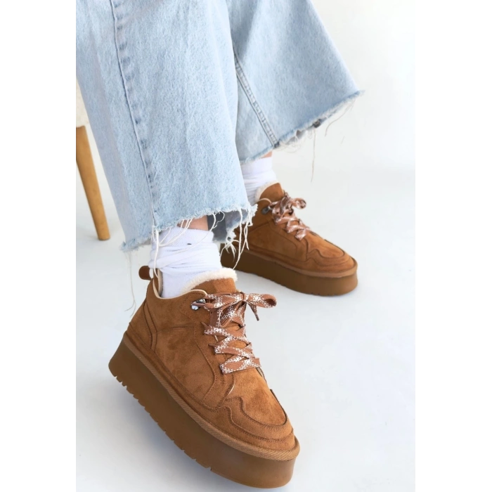 Muden Taba Süet Bağcıklı Bot