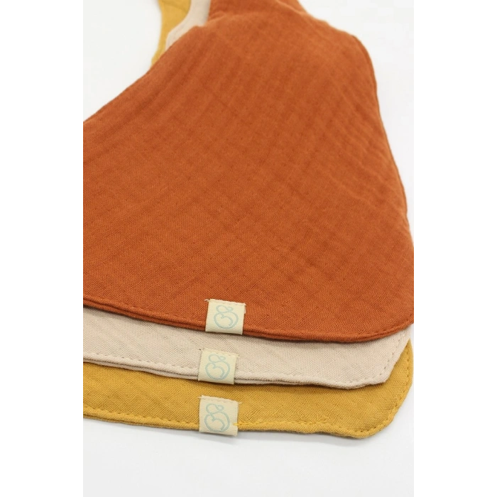 Müslin Fular Önlük 3Lü 60102 Kiremit Bej Hardal