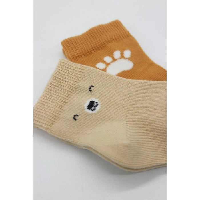 NessiWorld Bear Penye Soket Çorap 2Li BS10116 Bej