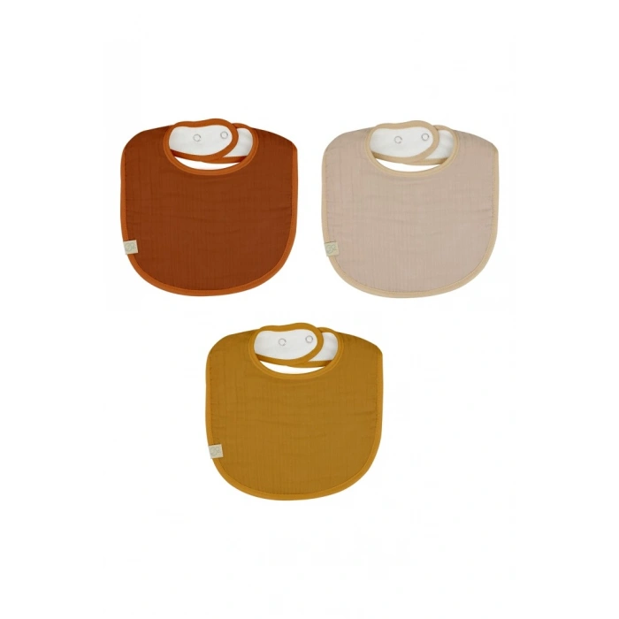 NessiWorld Müslin Önlük 3Lü 60101 Kiremit Bej Hardal