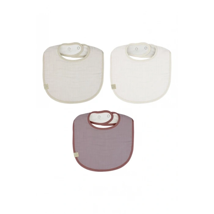 NessiWorld Müslin Önlük 3Lü 60101 Taş Ekru Antrasit