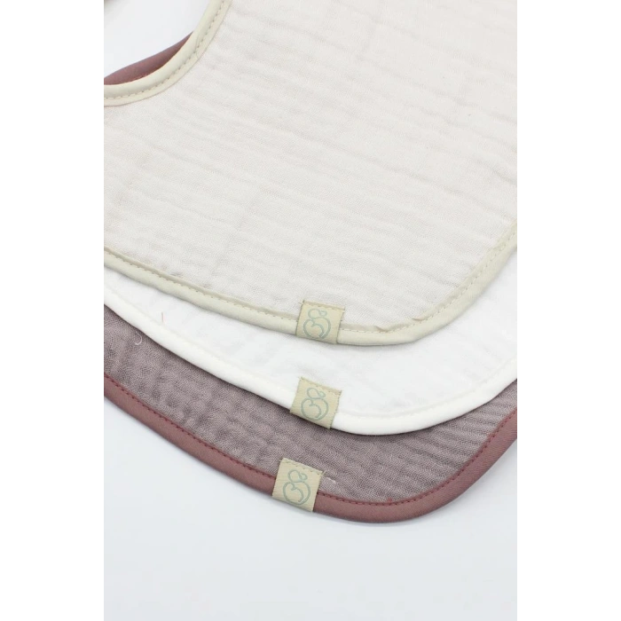 NessiWorld Müslin Önlük 3Lü 60101 Taş Ekru Antrasit