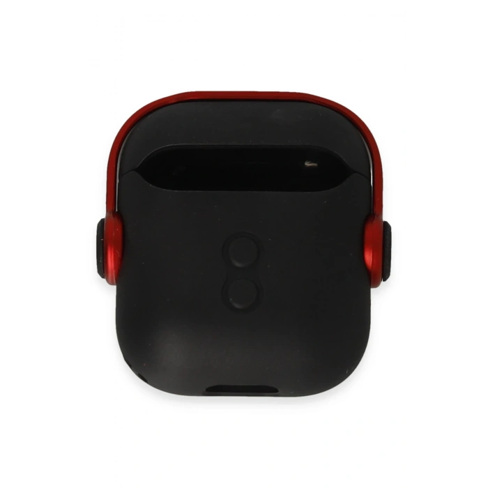 Newface Airpods 2 (2.nesil) Cool Kılıf - Siyah-Kırmızı