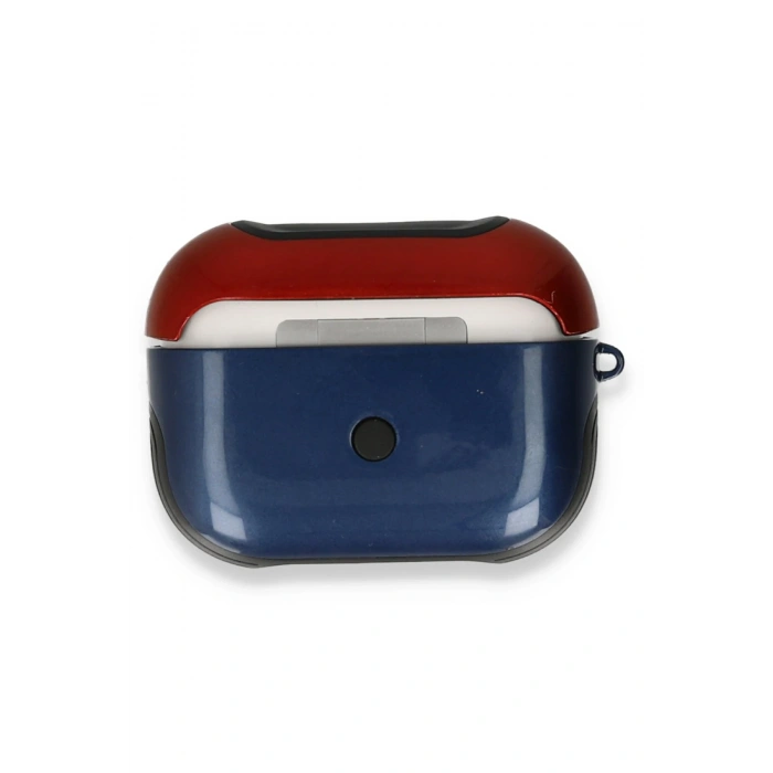 Newface Airpods 3 (3.nesil) 3in1 Kılıf - Lacivert-Kırmızı