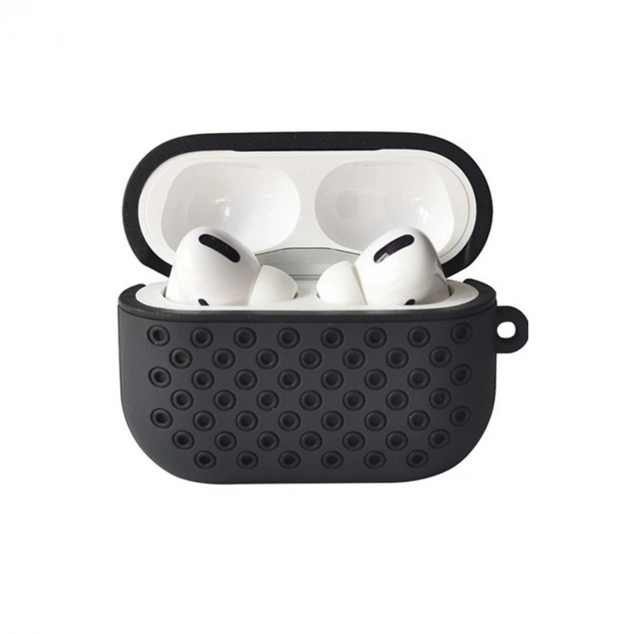 Newface Airpods Pro 2 (2.nesil) Spor Delikli Kılıf - Siyah-Siyah